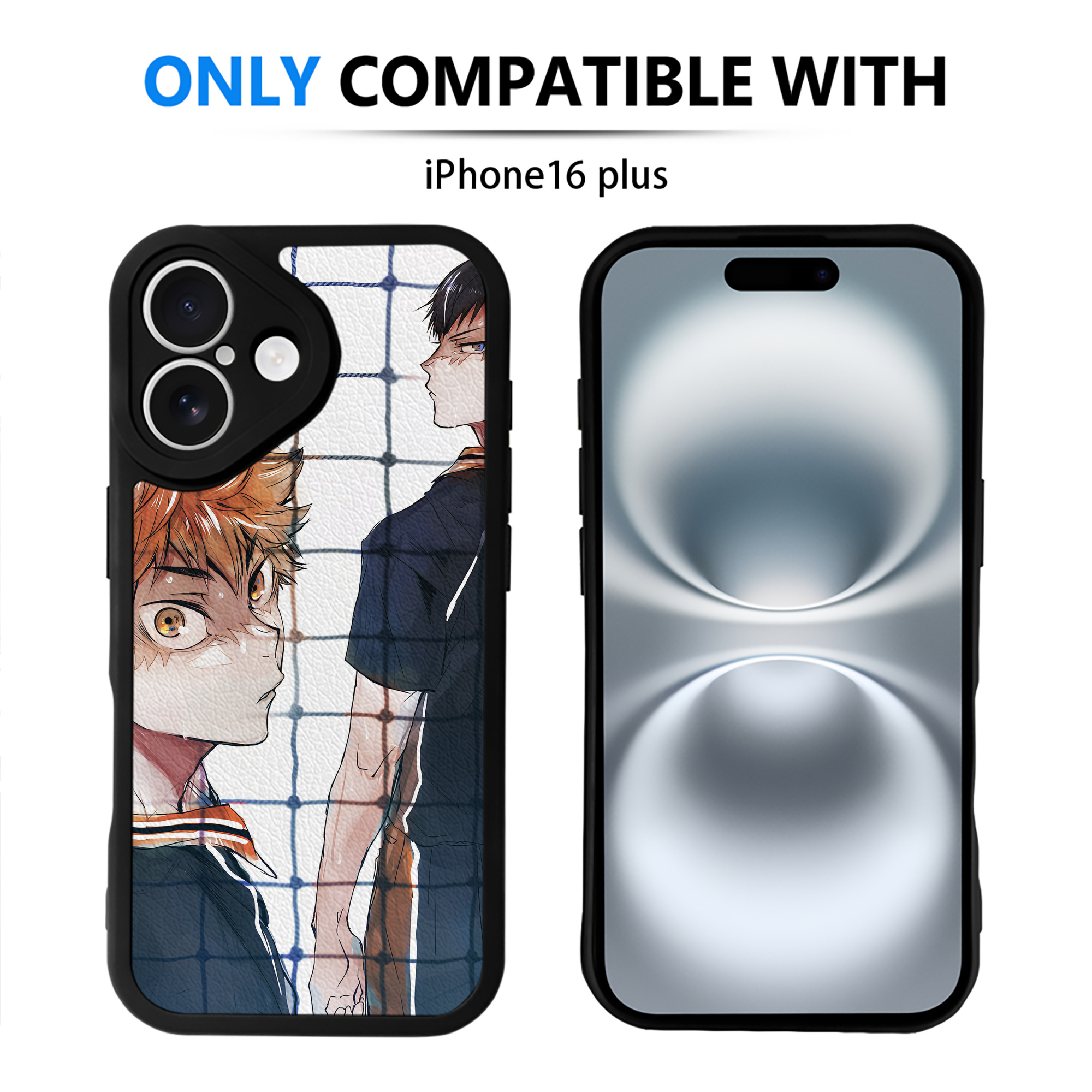 （画像用） ハイキュー!! Haikyu!! 【iPhone 16シリーズ対応】シリコンスマホケース（レザー調） 材質：シリコン